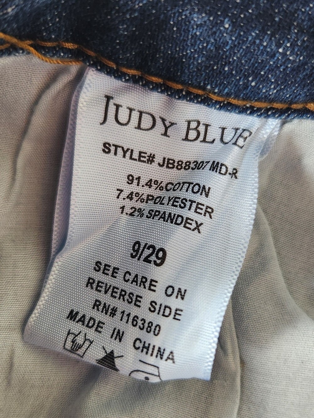 Judy Blue "Mid Rise Skinny Fit" Blue Jean Distressed, Women's Size 8/29 - Picture 8 of 10